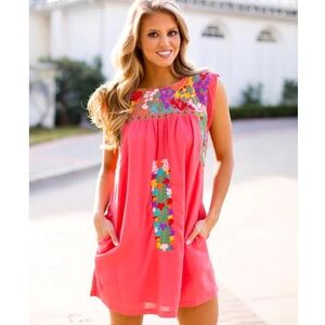 J Marie The Marie Shift Dress in Pink Size XS